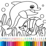 Dolphin and fish coloring book  16.3.2 (mod)