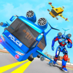 Flying Bus Robot Transform War- Police Robot Games (mod) 1.15