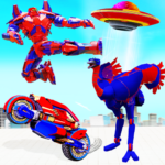 Flying Bike Ostrich Robot Game  47 (mod)