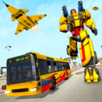 Bus Robot Car Transform: Flying Air Jet Robot Game (mod)